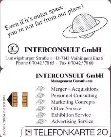 Telefonkarte K 281 04.91, Interconsult GmbH, Aufl. 3000