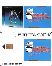 Telefonkarte K 299 05.91, IG Chemie-Papier-Keramik, Aufl. 3000