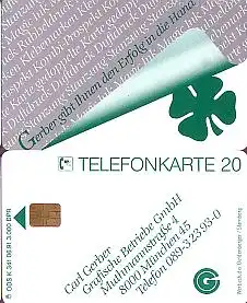 Telefonkarte K 341 06.91, Carl Gerber, Aufl. 3000