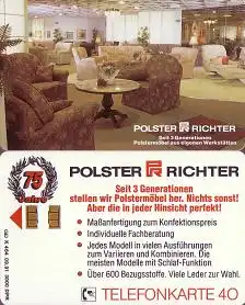 Telefonkarte K 464 09.91, Polster Richter, Aufl. 3000