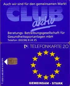 Telefonkarte K 465 09.91, Club aktiv - gem. europ. Markt, Aufl. 6000