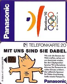 Telefonkarte K 477 10.91, Panasonic - Olympia 92, Aufl. 9000