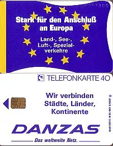 Telefonkarte K 499 10.91, Danzas, Stark für... Europa, Aufl. 3000