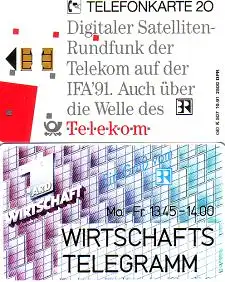 Telefonkarte K 507 10.91, Satelliten-Rundfunk auf IFA'91, ARD-BR, Aufl. 2500