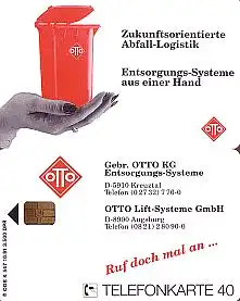 Telefonkarte K 547 10.91, OTTO Entsorgungs-Systeme, Aufl. 3500