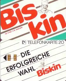 Telefonkarte K 582 11.91, Biskin, Aufl. 4000