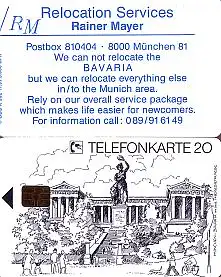 Telefonkarte K 592 11.91, Relocation Services Rainer Meyer München, Aufl. 3000