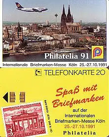 Telefonkarte K 605 10.91, Philatelia Köln, Aufl. 10000