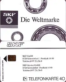 Telefonkarte K 610 11.91, SKF Die Weltmarke, Aufl. 4000