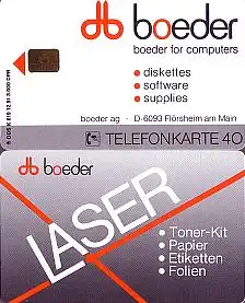 Telefonkarte K 619 12.91, Boeder, Aufl. 3000