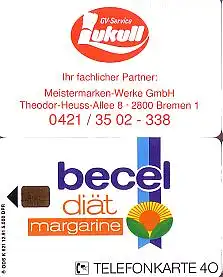 Telefonkarte K 621 12.91, becel diät, Aufl. 5000