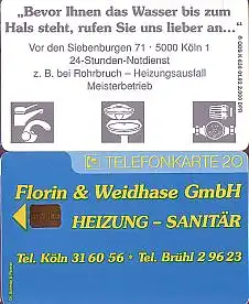 Telefonkarte K 636 01.92, Florin & Weidhase GmbH, Aufl. 2000
