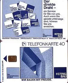 Telefonkarte K 647 01.92, Hering Bau, Aufl. 6000