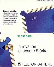 Telefonkarte K 687 01.92, Siemens - Innovation, Aufl. 16000