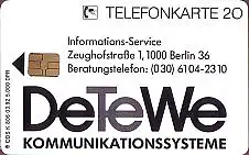 Telefonkarte K 806 03.92, De Te We, Aufl. 5000