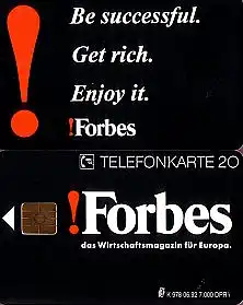 Telefonkarte K 978 06.92, Forbes, Aufl. 7000