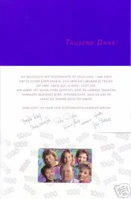 Telefonkarte K 1000 06.92 Tausend Dank Postreklame (Beschreibung hier klicken)
