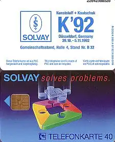 Telefonkarte K 069 A 07.92, Solvay, Aufl. 9000