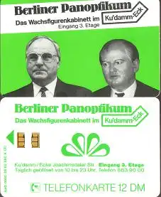 Telefonkarte K 266 09.92, Berliner Panoptikum, Aufl. 2000