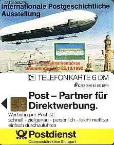 Telefonkarte K 282 09.92, Postdienst, Bfmbörse Sindelfingen, Aufl. 12000
