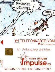 Telefonkarte K 347 10.92, Peter Jürgen - Mors, Aufl. 3000