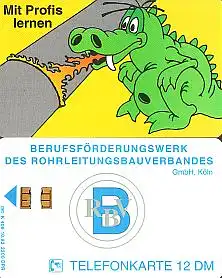 Telefonkarte K 406 10.92, Berufsförderungswerk Rohrleitung, Aufl. 2200