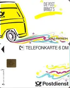 Telefonkarte K 436 10.92, Postdienst - Die Post bringt's, Aufl. 151000