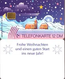 Telefonkarte K 444 11.92, Frohe Weihn. und gutes N. Jahr, Aufl. 100000