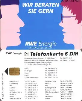 Telefonkarte K 542 12.92, RWE Energie, Aufl. 15000
