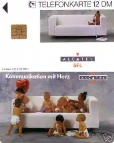 Telefonkarte K 644 A 01.93, Alcatel SEL Kind auf Sofa, Aufl. 31000