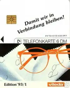 Telefonkarte K 750A 01.93, Vileda,  Aufl. 4000