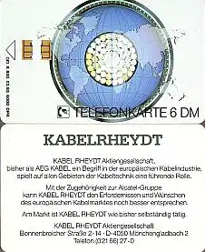 Telefonkarte K 800 02.93, KABELHEYDT, Aufl. 6000