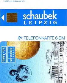 Telefonkarte K 159 04.93, Schaubek Leipzig, Aufl. 2000