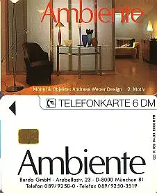 Telefonkarte K 169 04.93, Ambiente, Aufl. 8000