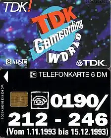 Telefonkarte K 592 06.93, TDK, Aufl. 3500