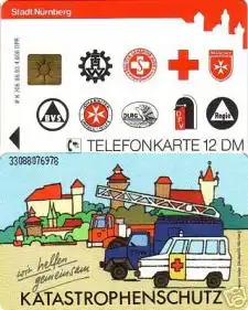 Telefonkarte K 706 06.93, Stadt Nürnberg Katastropenschutz,  Aufl. 4000