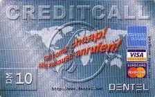 Calling Card, Dentel, American Express, Visa, MasterCard, DM 10