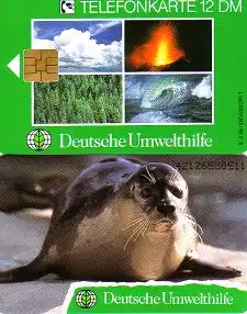 Telefonkarte O 396 12.92 Deutsche Umwelthilfe - Seehund