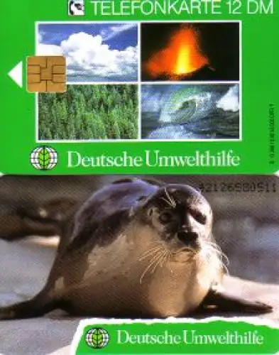 Telefonkarte O 396 12.92 Deutsche Umwelthilfe - Seehund