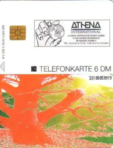 Telefonkarte O 308 C 09.93 Athena Reproduktionen
