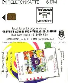Telefonkarte O 1433 07.94 Greven's Adressbuch Verlag Köln