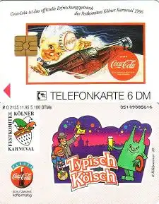 Telefonkarte O 2135 11.95 Festkomitee Kölner Karneval - Coca Cola