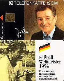 Telefonkarte O 251 09.92, Fritz Walter, Aufl. 30000