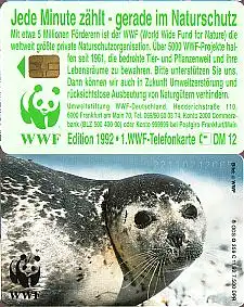 Telefonkarte O 359 C 11.92, WWF - Robbe, Aufl. 7500