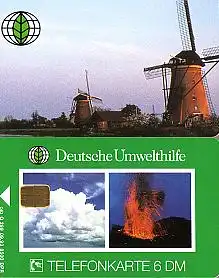 Telefonkarte O 299 09.93, Dt. Umwelthilfe Windmühlen, Aufl. 8500