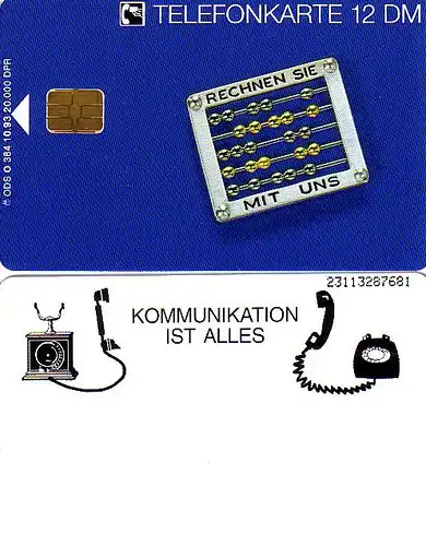 Telefonk. O 0384 10.93 Rechnen Sie mit uns, Kommunikation ist alles, Aufl. 20000