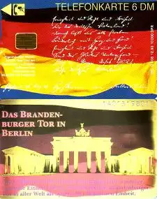 Telefonkarte O 408 12.93, Brandenburger Tor Hologramm-Karte, Aufl. 10000