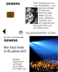 Telefonkarte O 683 04.94, Siemens Turbinen, Aufl. 20000