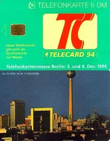 Telefonkarte O 2000 10.94, Telefonkartenmesse Berlin 1994, Aufl. 17500