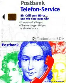 Telefonkarte O 2889 12.94, Postbank Telefon Service, Aufl. 26000